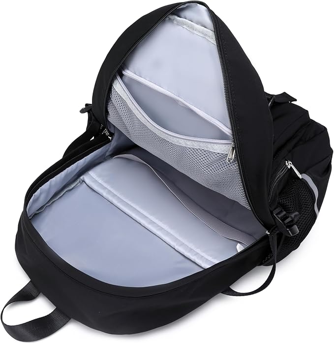 School Backpack for Girls & Women, Bookbag for Middle School & College, Large Travel Daypack for Laptop (Black)