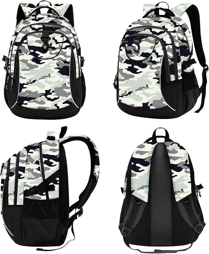 rickyh style School Backpack Travel Bag for Men & Women Lightweight College Back Pack with Laptop Compartmen (23QIANHUI)