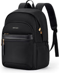 LIGHT FLIGHT Travel Backpack for Women, 15.6 Inch Stylish Laptop Backpack, Computer Bag for College Work Daily, Water-Resistant Casual Daypack with USB Port, Black