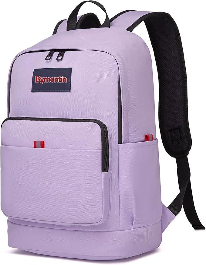 Classic Casual Backpack, Lightweight Daypack with 10 Pockets, Laptop Compartment, EVA Foam Pad (Purple)