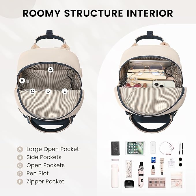 LOVEVOOK Mini Backpack for Women Stylish Waterproof Backpack Purse with USB Port, Cute Daypack for College Travel Party