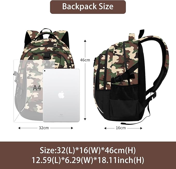 rickyh style School Backpack Travel Bag for Men & Women Lightweight College Back Pack with Laptop Compartmen (23JULV)