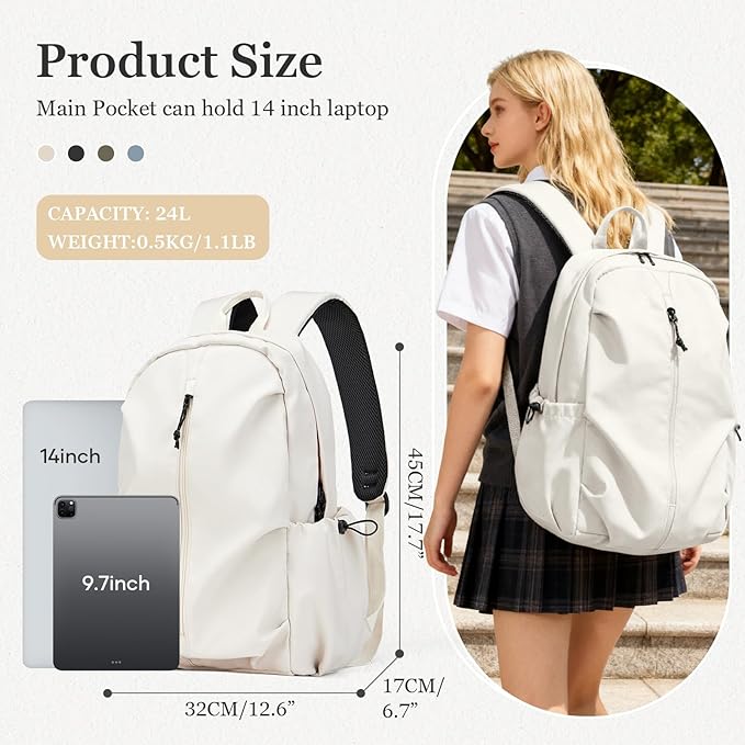 weradar Aesthetic College Backpack For Women Men,Fashion Student Bookbag,Classic High School Backpack For Teens