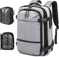 Travel Backpack with Vacuum System,60L Expandable Vacuum Backpack Travel with TSA Lock,17.3 inch Laptop Backpacks Vacpack Backpacks with Vacuum(Grey,No Air Pump)