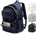 Lightweight Backpack for College & High School Backpack With Lots of Pockets Cute School Bag for Girls Boys, Large Capacity Bookbag for Women Men, Waterproof Teens Casual Daypack Backpack(Dark Blue)