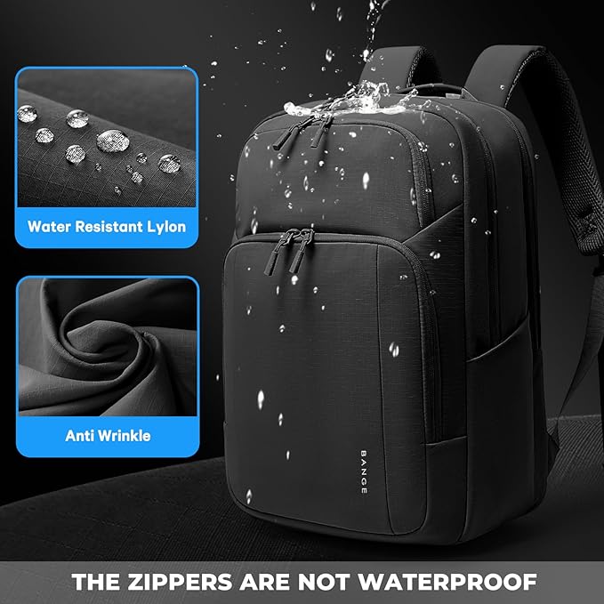 BANGE Casual Daypacks With Separated 15.6 Inches Laptop Compartment, FAA Flight Approved Weekender Bag Carry on Backpack, Waterproof Commute Work for Men and Women