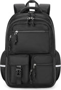 mibasies School Backpack for Teen Girls: 17.9 IN Backpack for Women with Laptop Compartment for Middle High Elementary School College Travel- Kids Bookbag Black