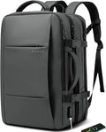 BANGE 45L Carry-on Backpack, Expandable Travel Backpacks for Airplanes,Convertible Weekend Backpack Briefcase for Traveling,Water Resistant College 17.3” Laptop Backpack for Men & Women