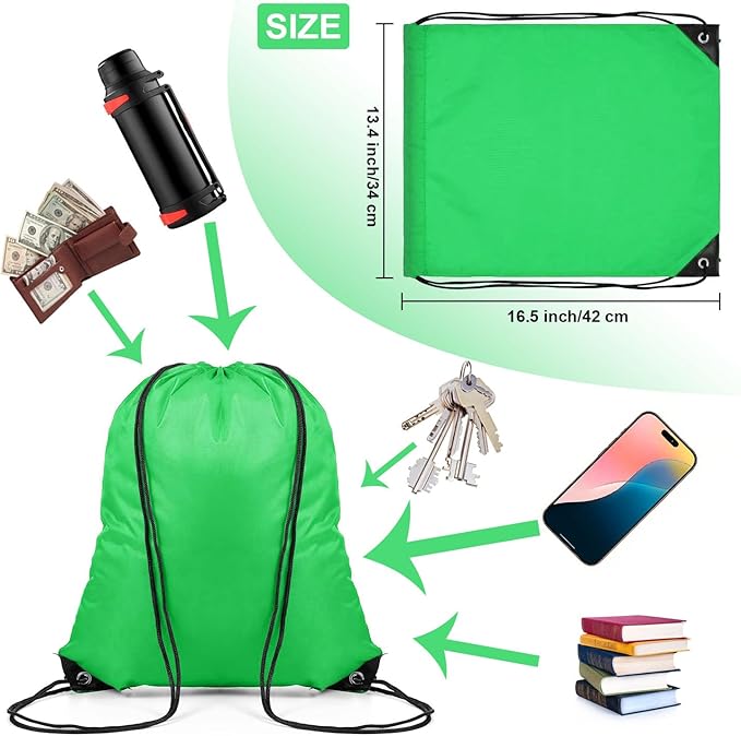 7-Pcs Drawstring Backpack,Drawstring Bags Bulk,Cinch Sack String Back Bag Draw String Storage Bags for Sports, Gym, Travel, Women Men Outdoor 7 Colors