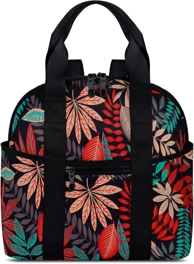Women’s Backpack Purse Medium Size with Trolley Sleeve, Adjustable Strap/Top Handle, Water Resistant Travel Daypack, Maple Red