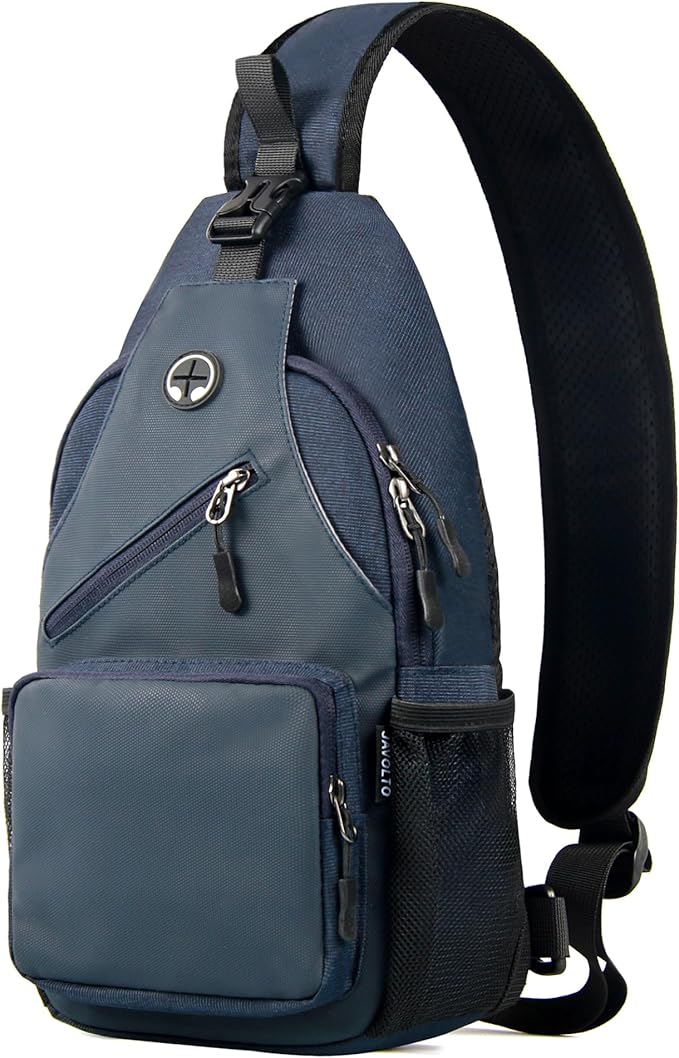 Sling Bag for Men Crossbody Backpack, Small Sling Backpack Mens Shoulder Bag, Casual Daypack Hiking Bag for Travel