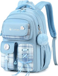 Cusangel Kids Backpack for Girls,18 inch Cute Daily backpack,Large Capacity School Waterproof Daypack