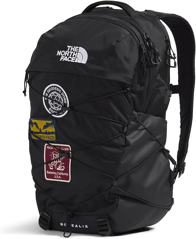 The North Face Borealis Commuter Laptop Backpack - Water Repellent, Laptop Sleeve, Large Main Compartment, TNF Black U Borealis Patch/TNF White, One Size