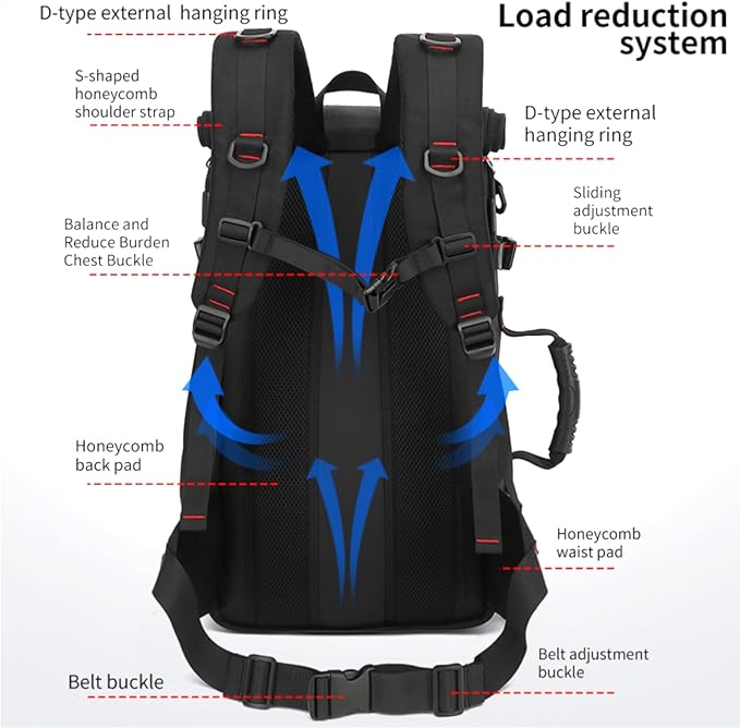 Travel Backpack for Men & Women, 60L Extra Large Backpack Durable Convertible Duffle Bag Fit for 18 Inch Laptop with Shoe Compartment, Wet Pocket