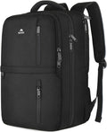 MATEIN Carry on Backpack, 40L Flight Approved Large Travel Laptop Backpack, 17 Inch Water Resistant Luggage Computer Daypack College Weekender Overnight Bag for Men & Women, Black