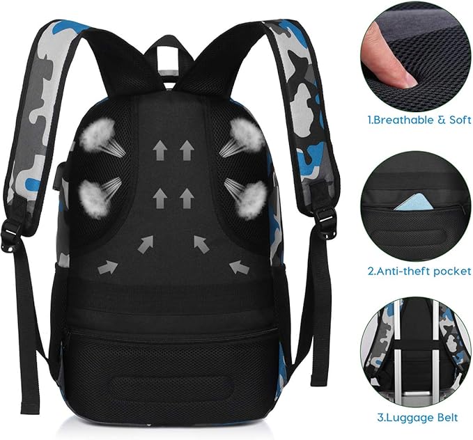 YAMTION 17.3 Inch Backpack Teenager Boy Man School Bag Computer School Business Leisure College School School Work University Travel School