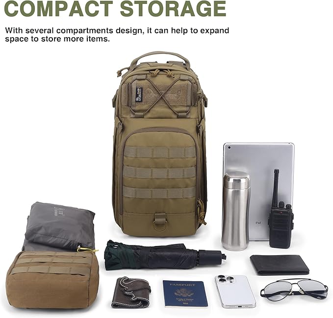 Mardingtop Small Tactical Backpack,Molle Military Rucksack Daypack for Backpacking Camping Hiking Traveling,18L Backpack