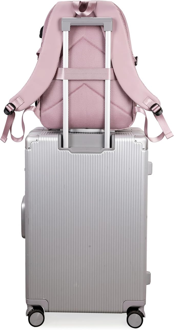 Joymoze Women Fashion Travel Backpack Set Roomy Laptop Rucksack Set Casual Daypack for Girl Purple