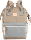 Himawari Laptop Backpack for Women & Men - Travel Backpack With USB Charging Port, Water Resistant, Large Business Bag, College & Doctor Bag (1881-Khaki+leaden22#)