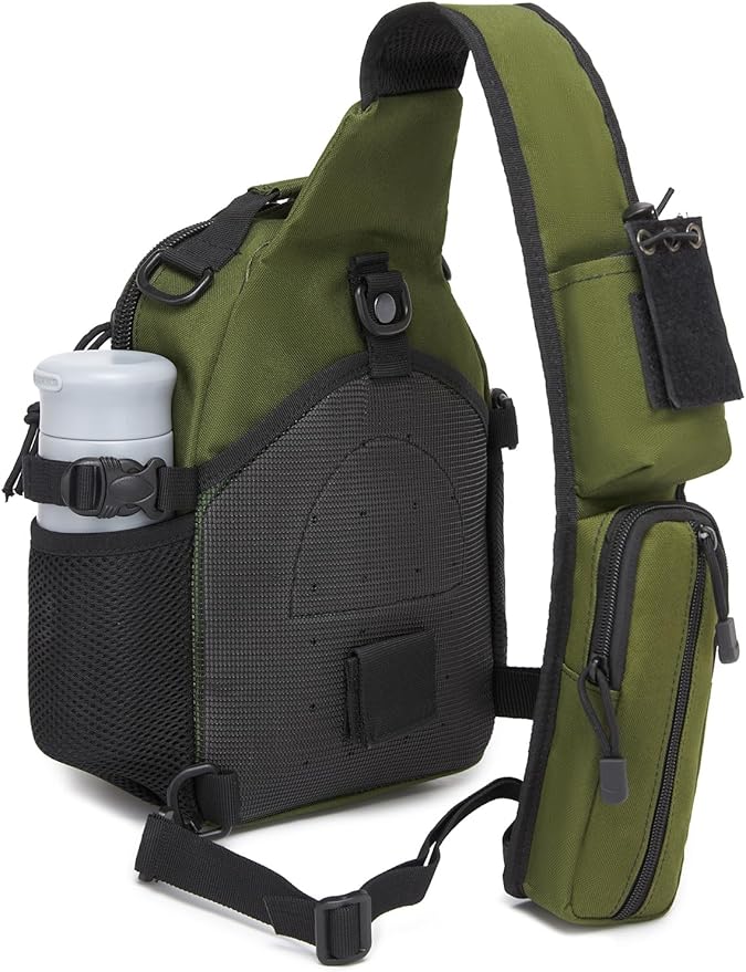 ATBP Small Tactical Holster Sling Backpack Accessories Shoulder Pouch Water Bottle & Radio Holder Crossbody Bag for Men