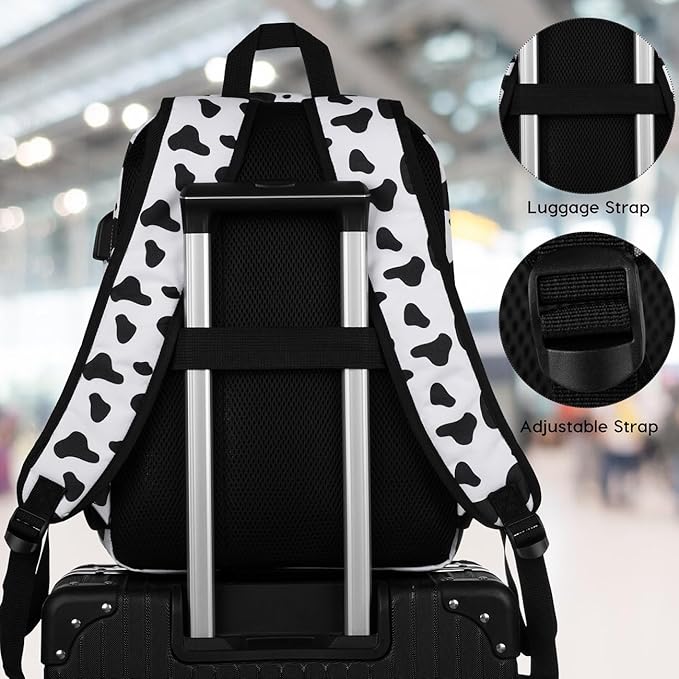 YAMTION Unisex School Backpack,Classic Casual Bookbag Adults and Teens Schoolbag with USB Port for High School College Office Work Travel
