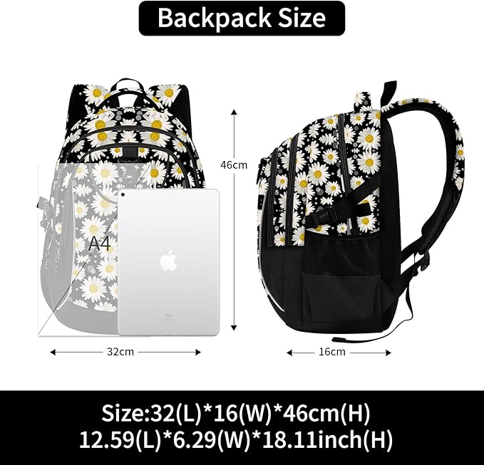 rickyh style School Backpack Travel Bag for Men & Women Lightweight College Back Pack with Laptop Compartmen