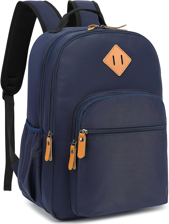 Leaper Travel Backpack for Women Laptop Backpack for Men Water-resistant School Backpack for Girls Kid Boys Back Pack Casual Daypack Satchel Dark Blue