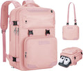 Maelstrom Travel Backpack for Women Men,35L Laptop Backpack Fits 17-Inch Laptop,Carry On Backpack for Airplanes with Crossbody Bag & Shoe Compartment&Toiletry Bag (Pink, Large)