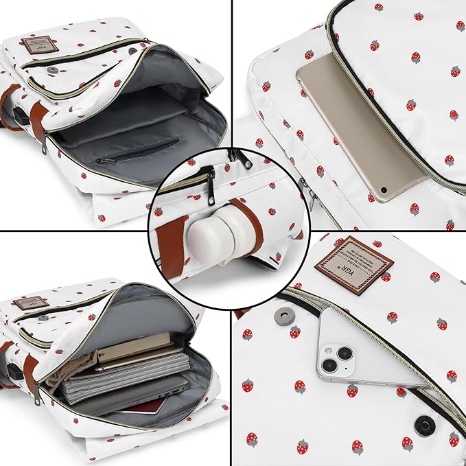 YGR Floral Laptop Backpack for Women, Female, School, Travel, Business, Outdoor Sports, Office, Work