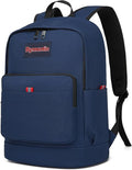 Classic Casual Backpack, Lightweight Daypack with 10 Pockets, Laptop Compartment, EVA Foam Pad (Dark blue)