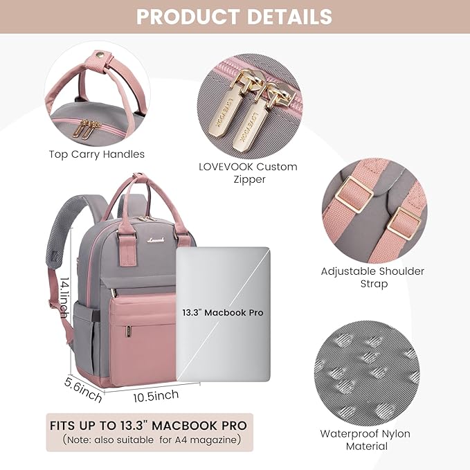LOVEVOOK Mini Backpack for Women Stylish Waterproof Backpack Purse with USB Port, Cute Daypack for College Travel Party