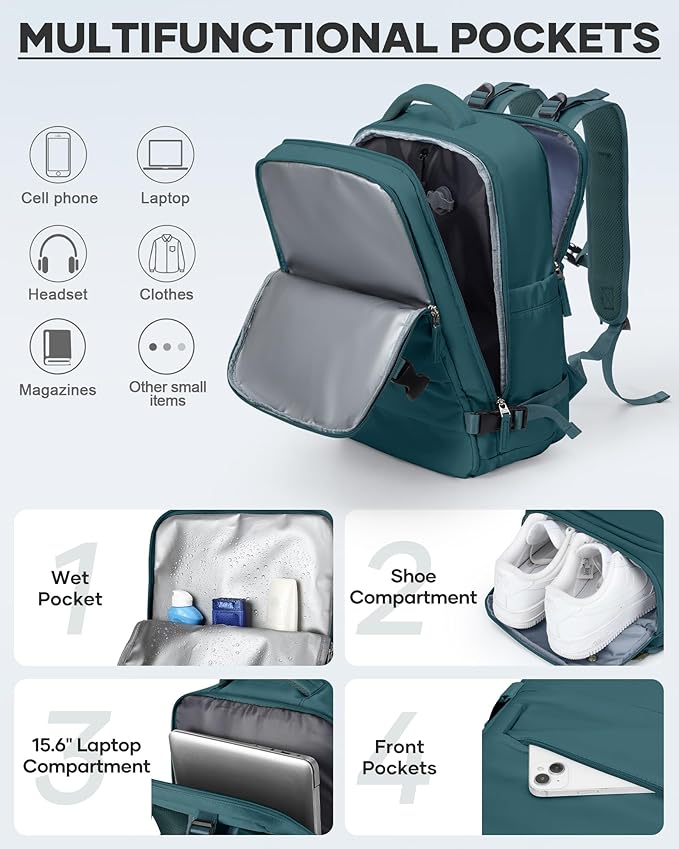 coofay Vacuum Backpack Travel with Pump Vacpack Travel Backpack with Vacuum System Compression Backpacks