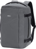 ECOHUB 40L Carry-On Travel Backpack, TSA-Friendly, Anti-Theft Water-Resistant Lightweight with 17.3″ Laptop Compartment, Durable PFAS-Free Rucksack, Grey