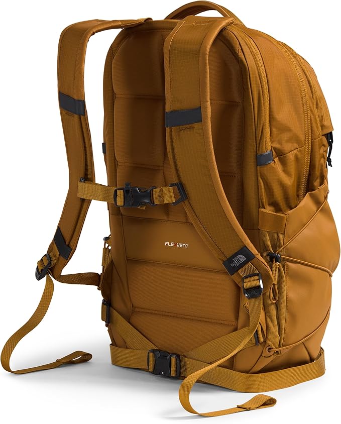 The North Face Borealis Commuter Laptop Backpack - Water Repellent, Laptop Sleeve, Large Main Compartment, Timber Tan/TNF Black, One Size