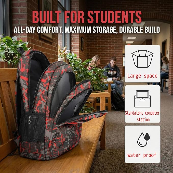rickyh style Stylish Backpack: Multi-functional and Lightweight Bag for Travel, School, and Outdoor Activities