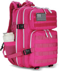 45L Tactical Assault Backpack 3 day assault pack with Molle Waterproof backpack Rucksack for Tactical Backpacks (Rose Red)
