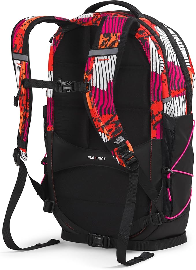 The North Face Women's Borealis Commuter Laptop Backpack, Fiery Red Abstract Yosemite Print/TNF Black/Mr. Pink, One Size