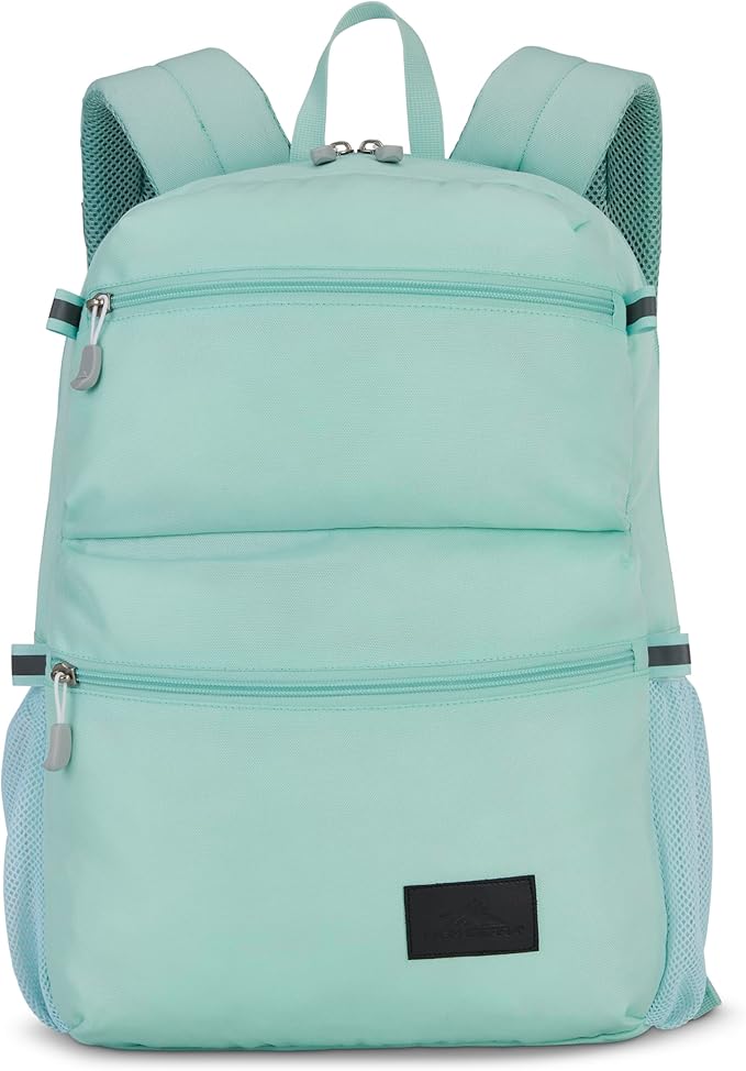 High Sierra Everclass Backpack - Travel or Work Laptop Bookbag with 360° Reflectivity, Dual Water Bottle Pockets & Fits Laptops Up To 15.6”, One Size, Sky Blue