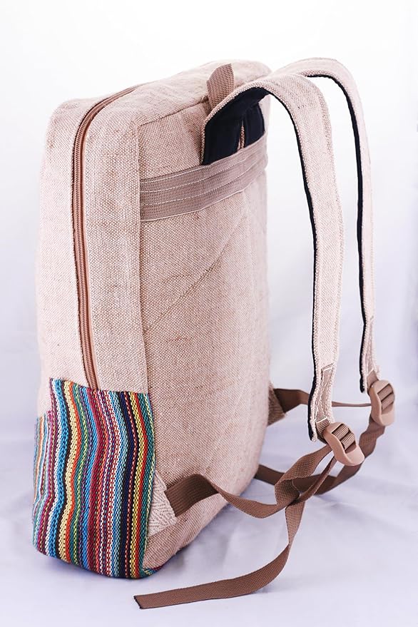 Anitya Hemp Backpack, Multi-Functional Pockets, Eco-Friendly, Unisex, Hiking Daypack, Durable Rucksack (AHLB011)