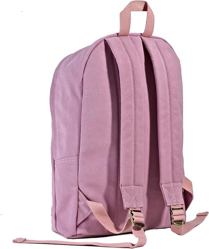 Canvas Laptop Backpack, Durable Rucksack, Travel Bag Fits 15.6 Inch Notebook for Women Factory Directly (Pink)