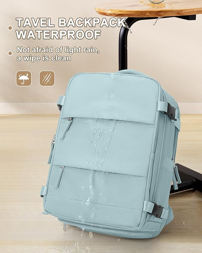 coowoz Large Travel Backpack Carry On for Women Man Gym Backpacks with Laptop Compartment Mochila de Viaje Teacher Personal Item Backpack Rucksack Airplane Accessories Must Haves Blue