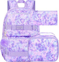 UFNDC Backpack for Girls, 17.5" Water Resistant Cat Galaxy Tie-Dye School Backpacks, Teens Bookbag for Women College Middle