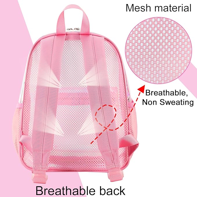 BTOOP Clear Mini Backpack for Stadium Events 12x12x6 Small Transparent Backpacks Plastic See Through Clear Bag for Concerts Work Festival Security Travel