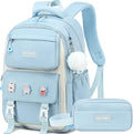 AO ALI VICTORY Backpack for Women Girls Set with Pencil Case 15.6 Inch Laptop School Bag Kids Elementary College Backpacks
