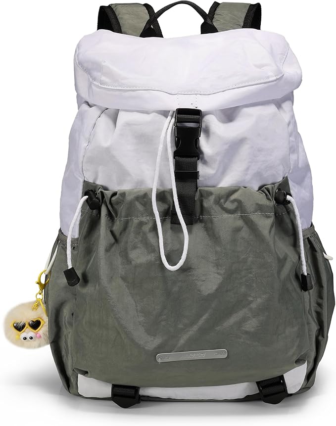 Drawstring Backpack for Teen Girls Boys, Work College Travel 17 Inch Laptop Backpack, Cute Back to School Bookbag, Casual Daypack for Middle High School University Daily Use Gym