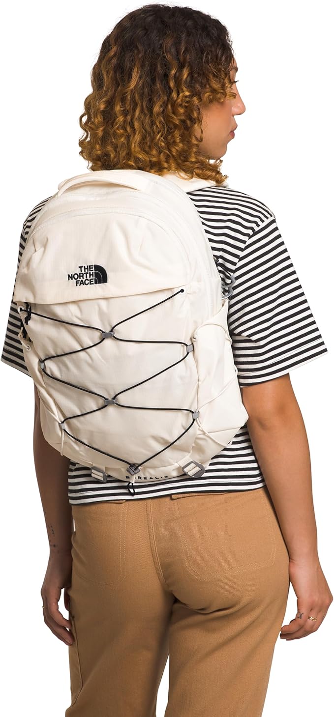The North Face Women's Borealis Commuter Laptop Backpack - Everyday Travel Bag, Laptop Sleeve, Reflective Details, Gardenia White/TNF Black-NPF, One Size