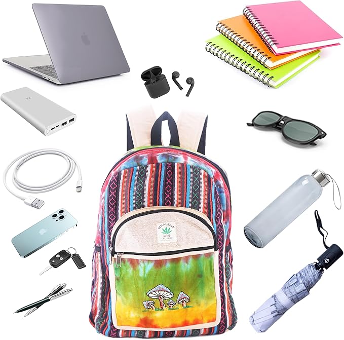 Anitya Hemp Backpack, Multi-Functional Pockets, Eco-Friendly, Unisex, Hiking Daypack, Durable Rucksack (AHLB03)