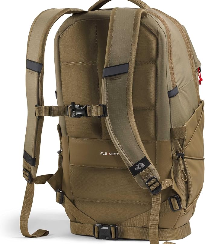 The North Face Borealis Commuter Laptop Backpack - Water Repellent, Laptop Sleeve, Large Main Compartment, Cedar/Lava Red, One Size