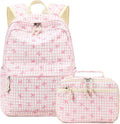 LEDAOU Backpack for Girls Kids Backpack with Lunch Box Preschool Kindergarten Elementary BookBag Primary School Bag Set