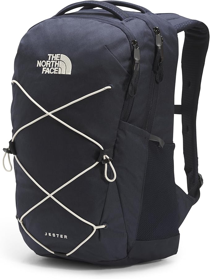 The North Face Jester Everyday Laptop Backpack - Commuter Daypack, Water Repellent, Laptop Sleeve, Aviator Navy Light Heather/Vintage White-NPF, One Size